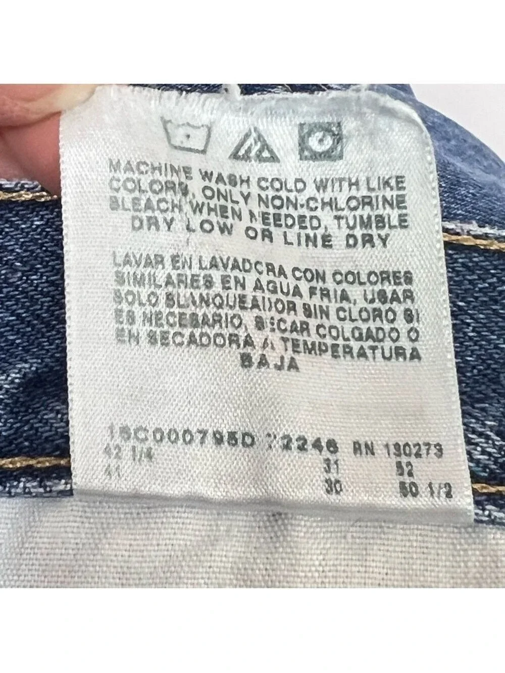 WRANGLER Men's Size 40x30 Regular Fit Straight Leg Denim Jeans